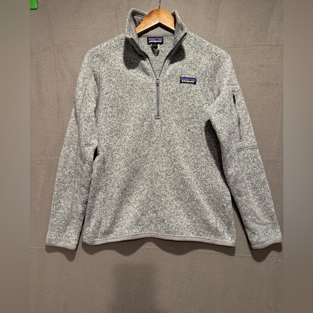 Patagonia Half Zip Better Sweater Heather Gray Fleece Jacket - Picture 1 of 8